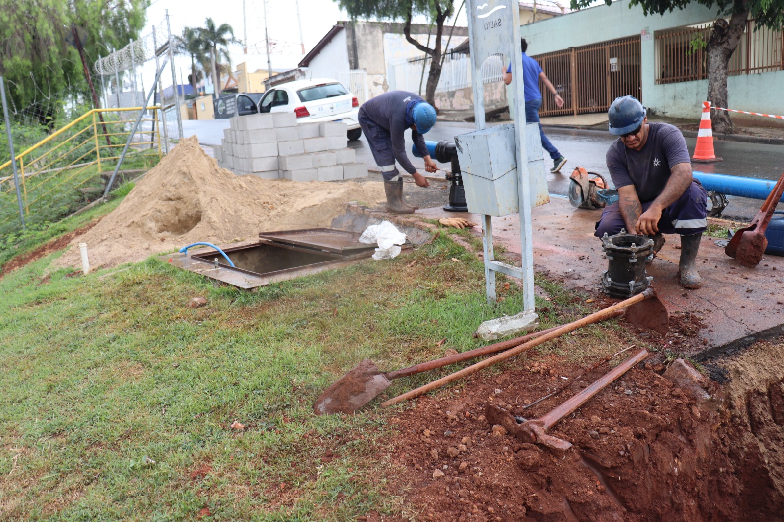 SAAE faz nova ligação em reservatório no Jardim Celani